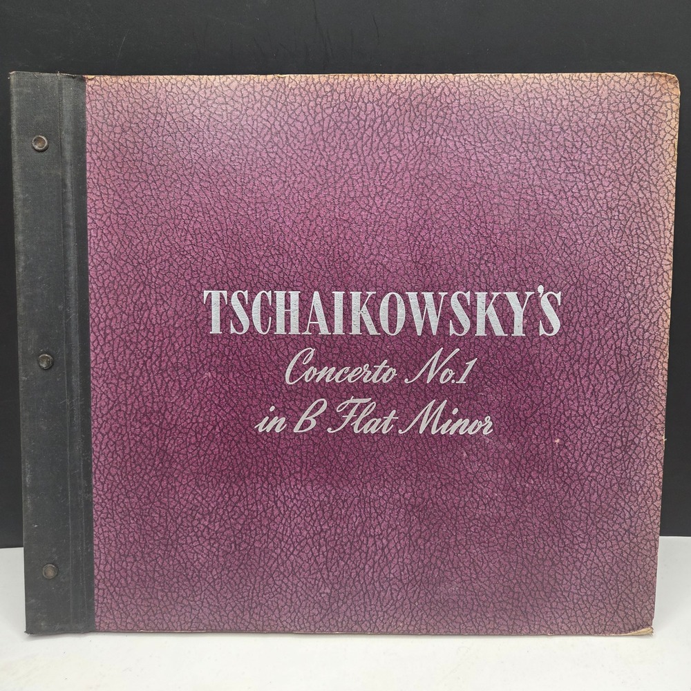 Tchaikovsky Concerto No 1 B Flat Minor 1941 4-Disk Set Golden Library 78RPM